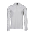Polo Luxury Stretch Long Sleeve bianco / S - personalizzabile con logo
