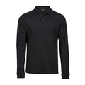 Polo Luxury Stretch Long Sleeve nero / S - personalizzabile con logo