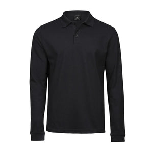 Polo Luxury Stretch Long Sleeve nero / S - personalizzabile con logo
