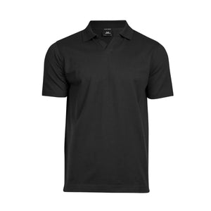 Polo Luxury Stretch V-Neck nero / S - personalizzabile con logo