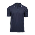 Polo Luxury Stripe Stretch blu / S - personalizzabile con logo