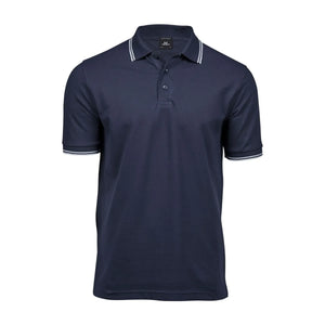 Polo Luxury Stripe Stretch blu / S - personalizzabile con logo