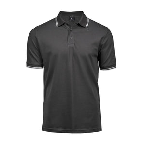 Polo Luxury Stripe Stretch grigio / S - personalizzabile con logo
