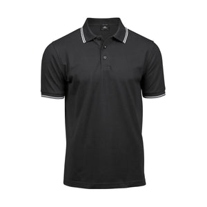 Polo Luxury Stripe Stretch nero / S - personalizzabile con logo