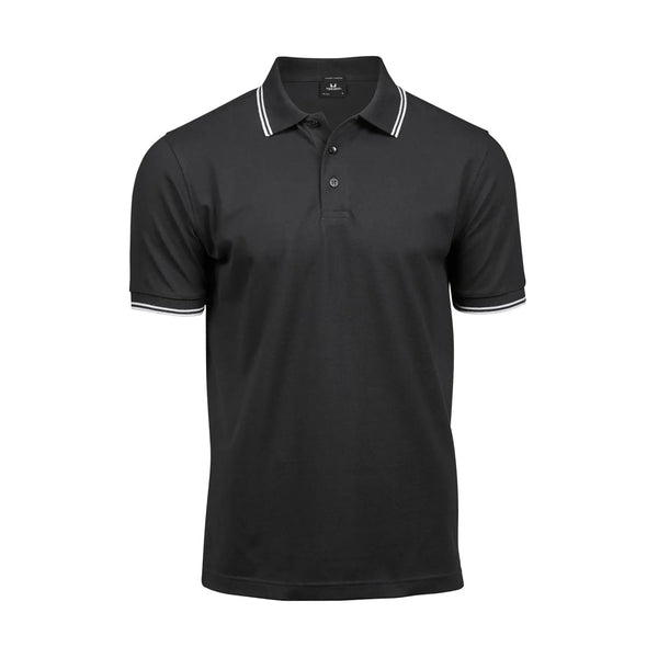 Polo Luxury Stripe Stretch nero / S - personalizzabile con logo