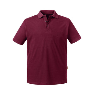 Polo Men Pure Organic bordeaux / S - personalizzabile con logo