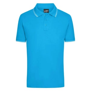 Polo Mens azzurro / S - personalizzabile con logo