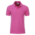 Polo Mens Basic rosa / S - personalizzabile con logo
