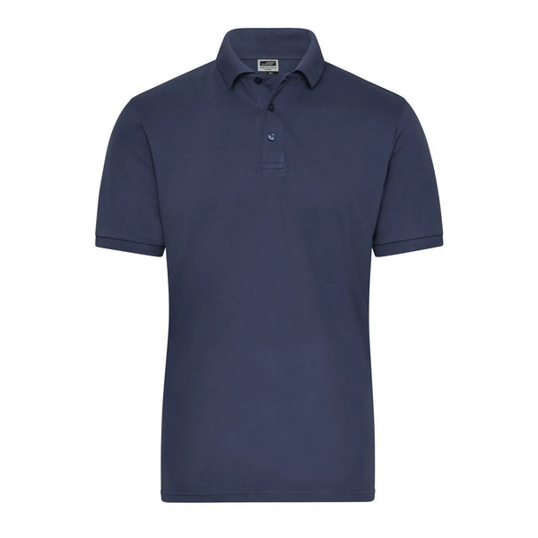Polo Mens Bio Stretch- Work - Solid blu / XS - personalizzabile con logo