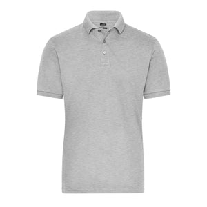 Polo Mens Bio Stretch- Work - Solid grey-heather / XS - personalizzabile con logo