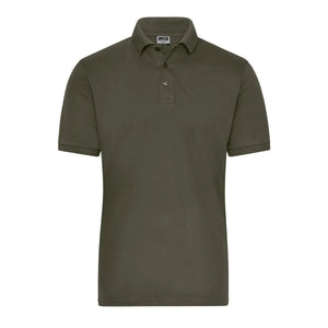 Polo Mens Bio Stretch- Work - Solid olive / XS - personalizzabile con logo