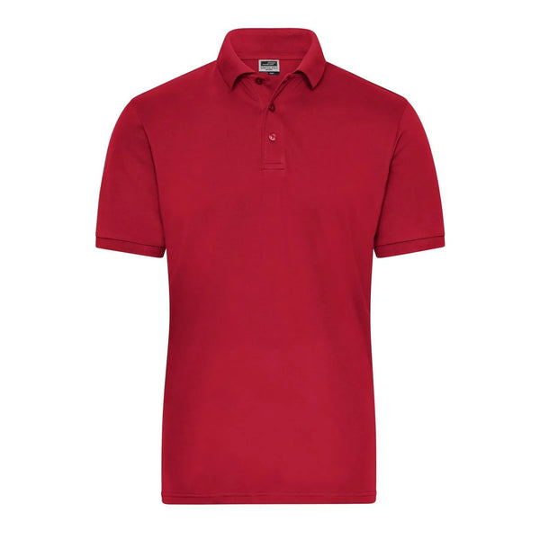 Polo Mens Bio Stretch- Work - Solid rosso / XS - personalizzabile con logo
