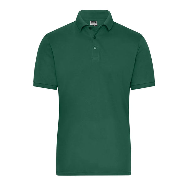 Polo Mens Bio Stretch- Work - Solid verde / XS - personalizzabile con logo