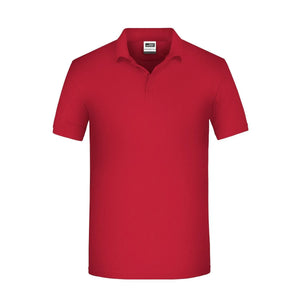 Polo Mens Bio Workwear rosso / XS - personalizzabile con logo