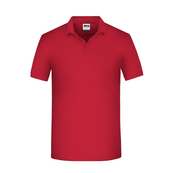Polo Mens Bio Workwear rosso / XS - personalizzabile con logo