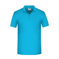 Polo Mens Bio Workwear turquoise / XS - personalizzabile con logo
