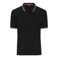Polo Mens black/white/red / S - personalizzabile con logo