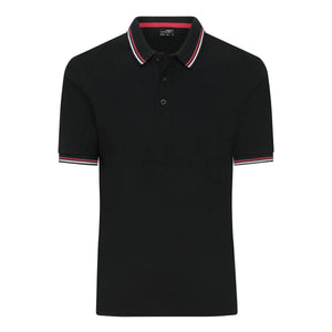 Polo Mens black/white/red / S - personalizzabile con logo