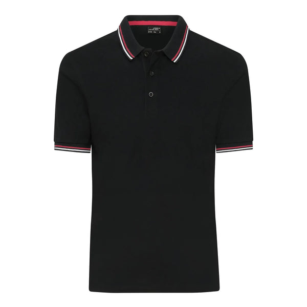 Polo Mens black/white/red / S - personalizzabile con logo