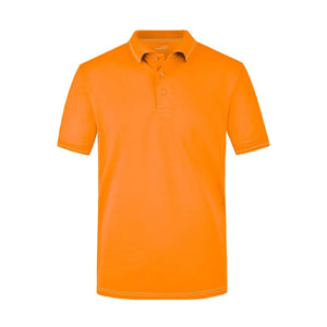 Polo Mens Elastic arancione / S - personalizzabile con logo