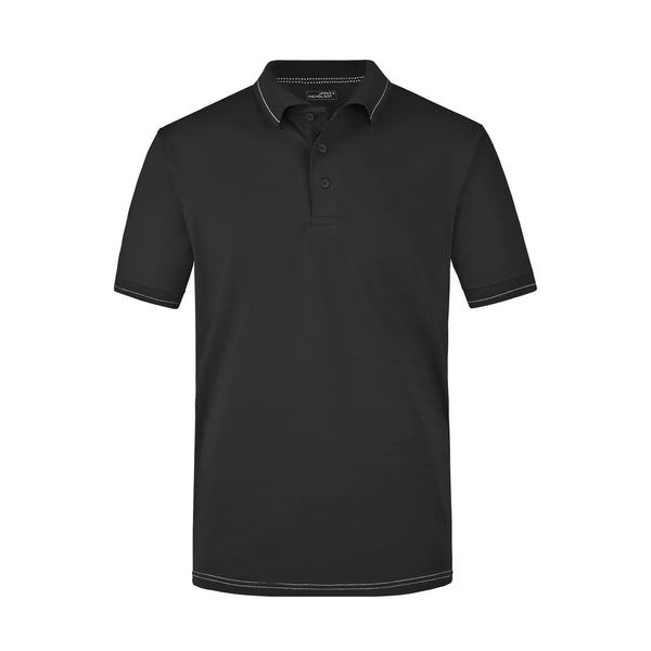Polo Mens Elastic nero / S - personalizzabile con logo