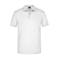 Polo Mens Elastic Piqué bianco / S - personalizzabile con logo