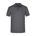 Polo Mens Elastic Piqué graphite / S - personalizzabile con logo