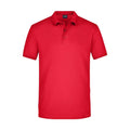 Polo Mens Elastic Piqué rosso / S - personalizzabile con logo