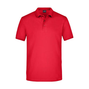 Polo Mens Elastic Piqué rosso / S - personalizzabile con logo