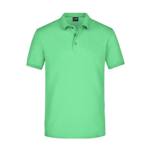 Polo Mens Elastic Piqué verde / S - personalizzabile con logo