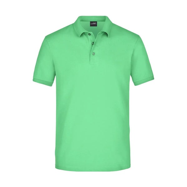 Polo Mens Elastic Piqué verde / S - personalizzabile con logo