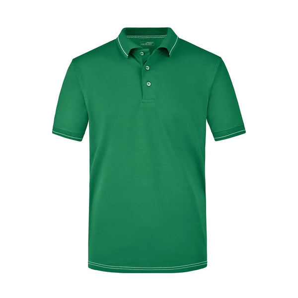Polo Mens Elastic verde / S - personalizzabile con logo