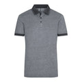 Polo Mens Heather nero / S - personalizzabile con logo