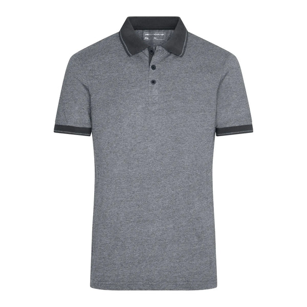 Polo Mens Heather nero / S - personalizzabile con logo