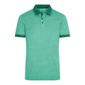 Polo Mens Heather verde / S - personalizzabile con logo