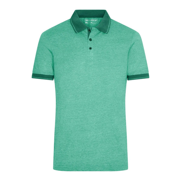 Polo Mens Heather verde / S - personalizzabile con logo