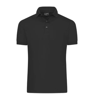 Polo Mens Mercerised Slim Fit nero / S - personalizzabile con logo