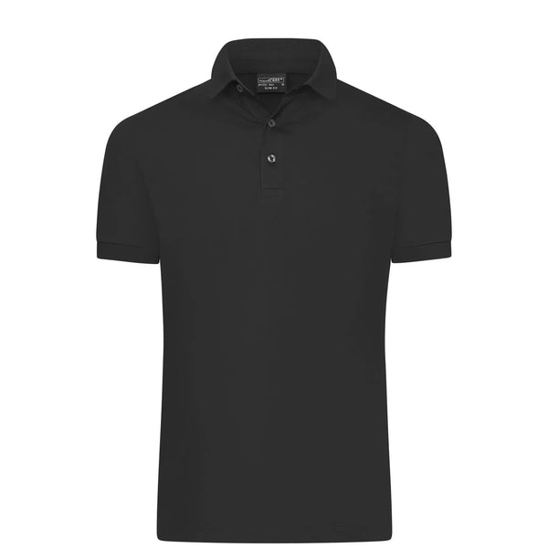 Polo Mens Mercerised Slim Fit nero / S - personalizzabile con logo