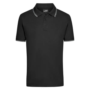 Polo Mens nero / S - personalizzabile con logo