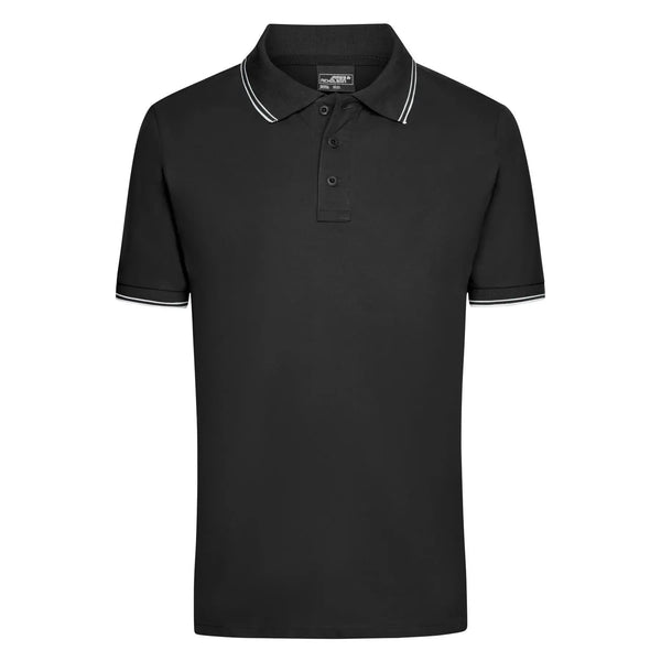 Polo Mens nero / S - personalizzabile con logo