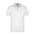 Polo Mens Pima bianco / S - personalizzabile con logo