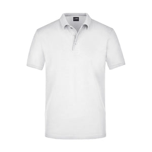 Polo Mens Pima bianco / S - personalizzabile con logo