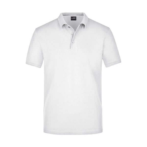Polo Mens Pima bianco / S - personalizzabile con logo