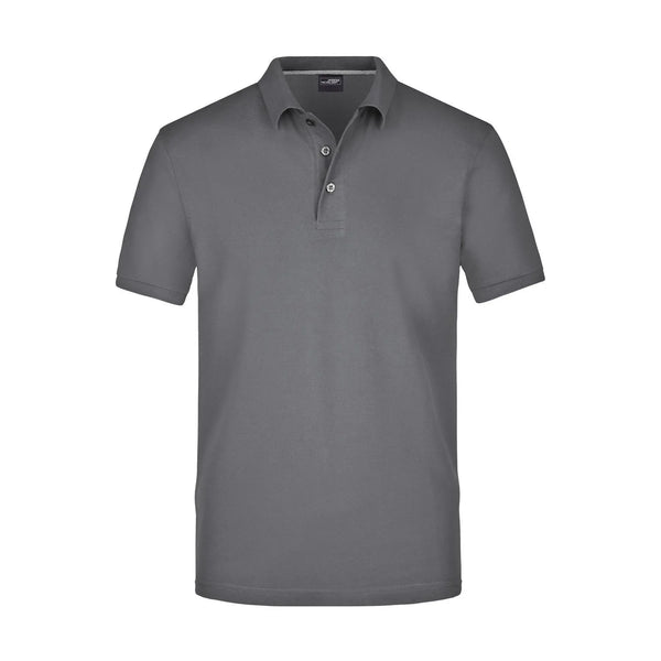 Polo Mens Pima grigio / S - personalizzabile con logo