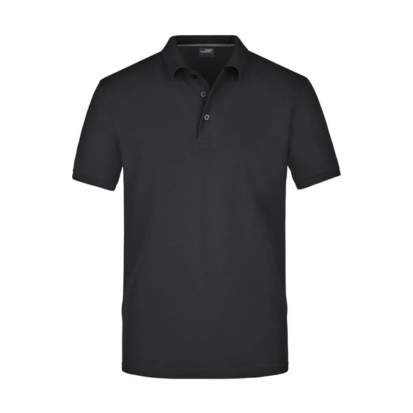 Polo Mens Pima nero / S - personalizzabile con logo