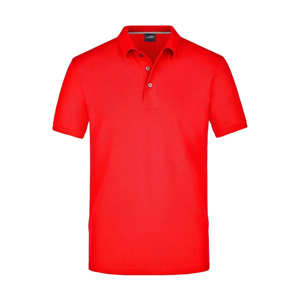 Polo Mens Pima rosso / S - personalizzabile con logo