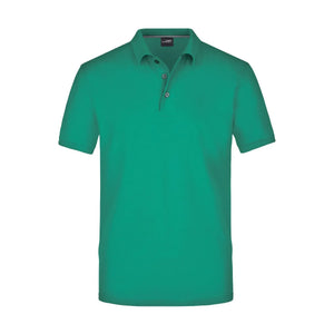 Polo Mens Pima verde / S - personalizzabile con logo