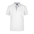 Polo Mens Plain bianco / S - personalizzabile con logo