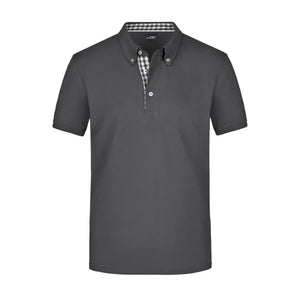 Polo Mens Plain grigio / S - personalizzabile con logo