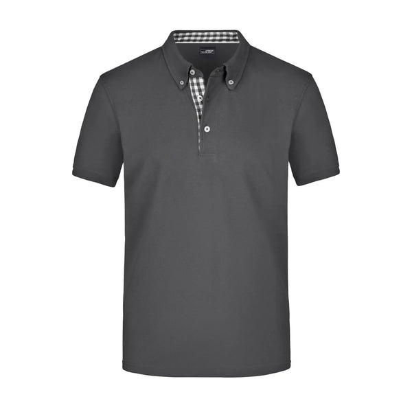 Polo Mens Plain grigio / S - personalizzabile con logo